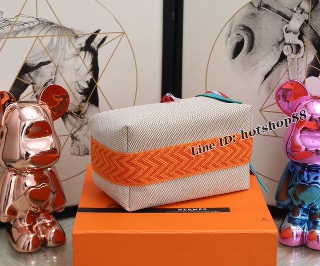 Hermes專櫃經典款手提女包 愛馬仕新配色飯盒包 Trousse Bride-A-Brace ttd1269